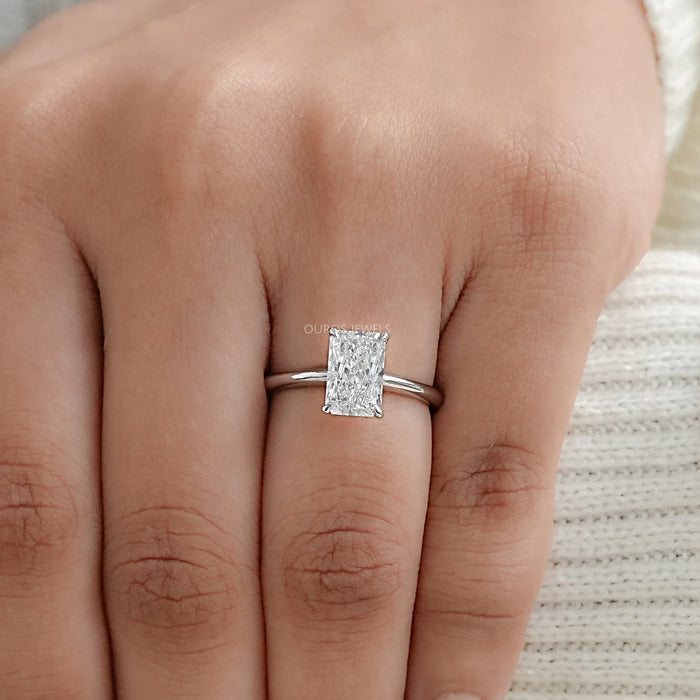 2 Carat Radiant Solitaire Diamond Engagement Ring