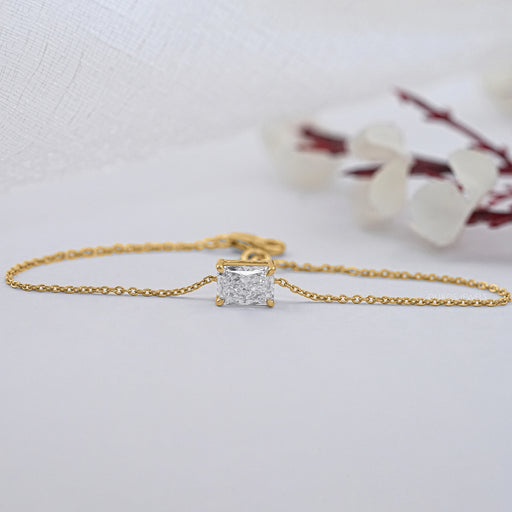 Brilliant Cut Lab Diamond Solitaire Bracelet Radiant Bracelet