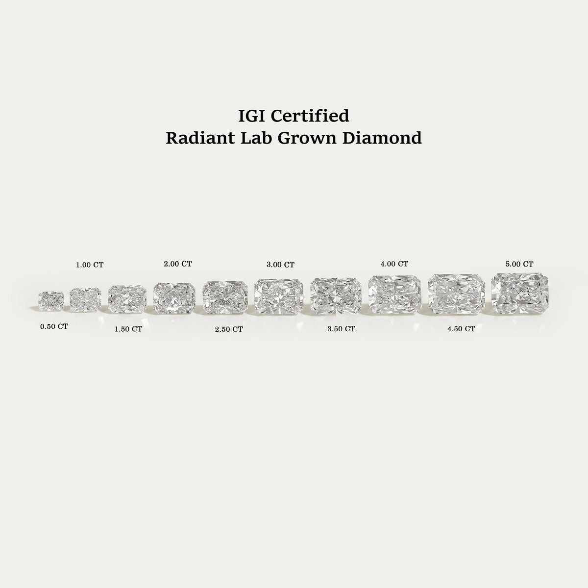 IGI Certified Radiant Cut Lab Grown Diamond Loose