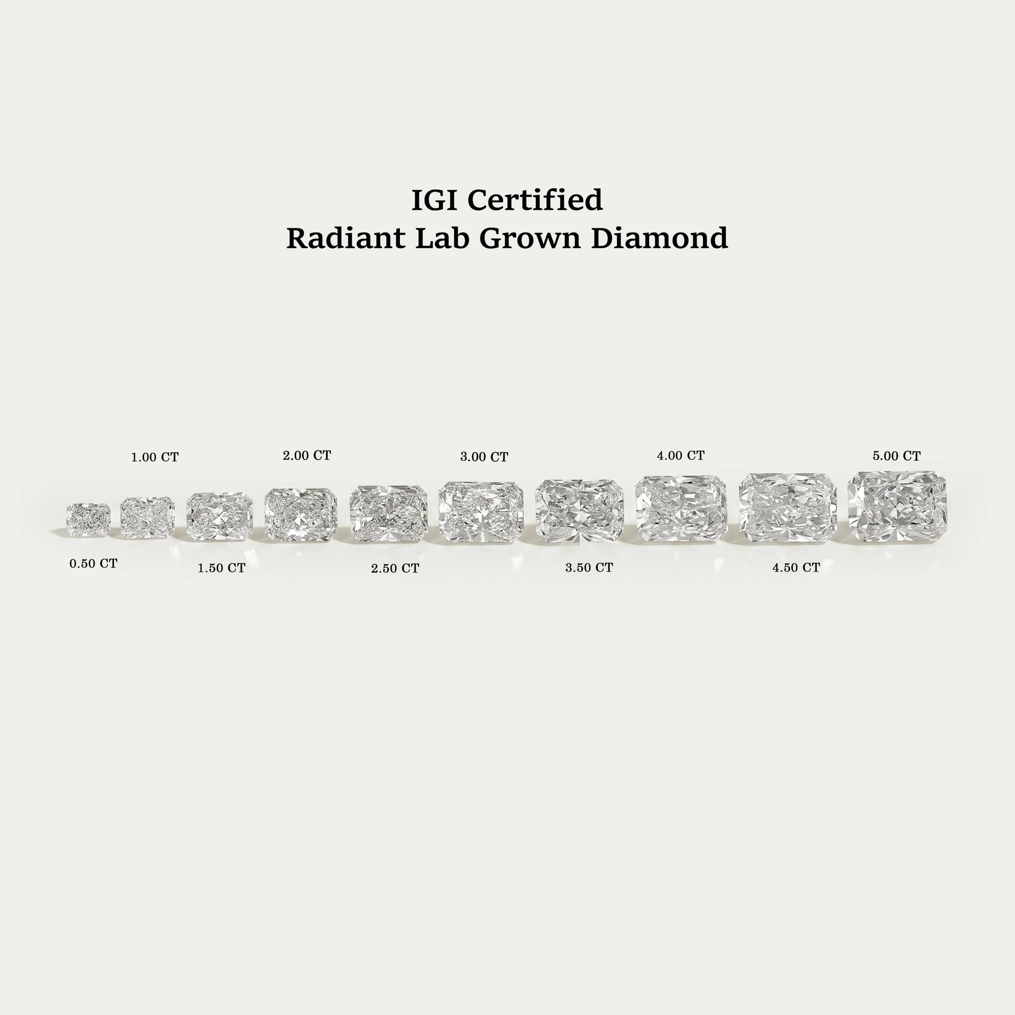 IGI Certified Radiant Cut Lab Grown Diamond Loose