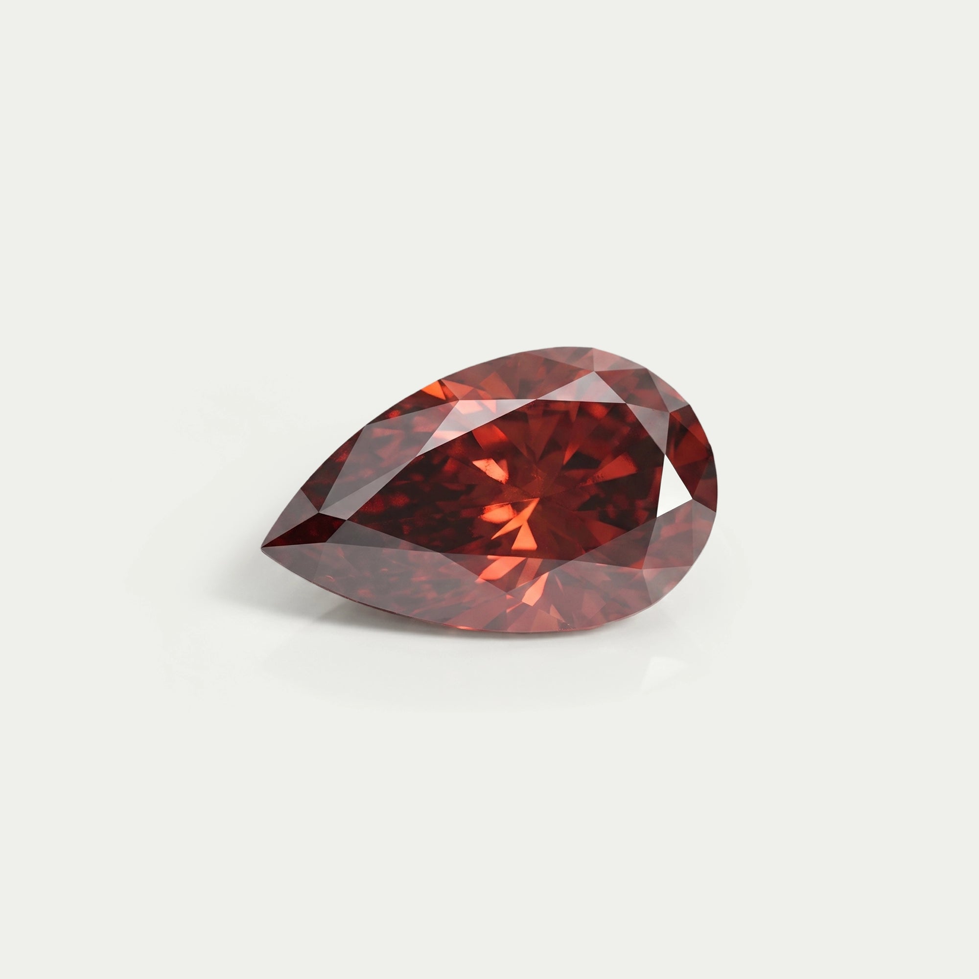 Red Pear Cut Lab Diamond Loose Loose