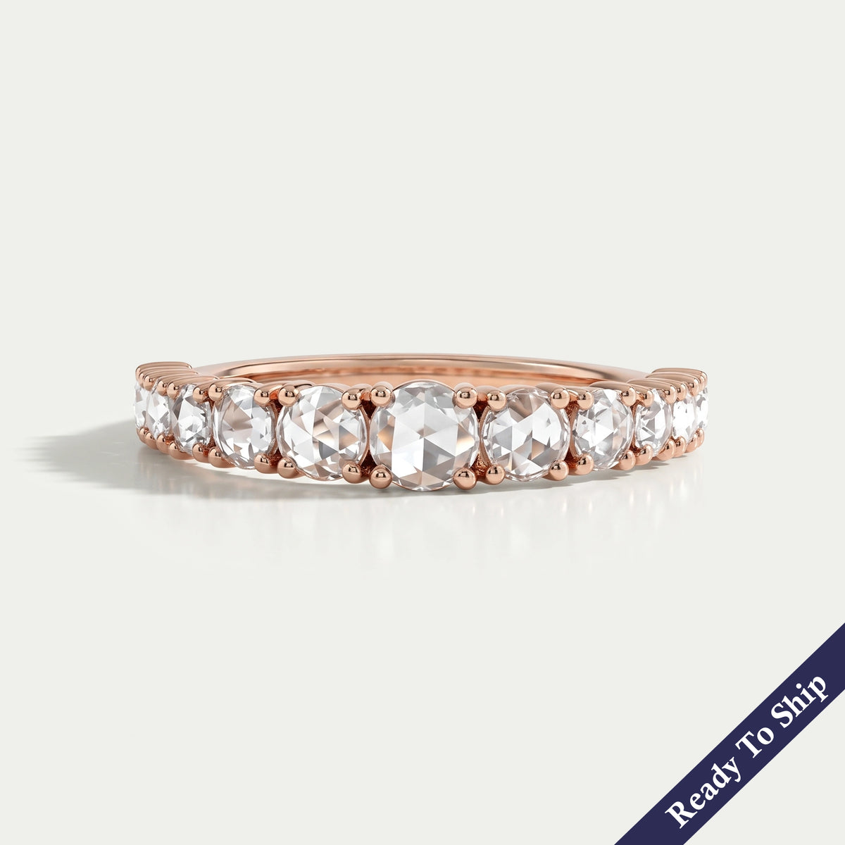 East West Radiant Cut Lab Grown Diamond Bezel Eternity Ring