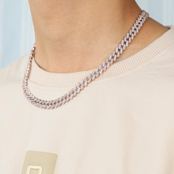 Two Tone Round Miami Cuban Chain