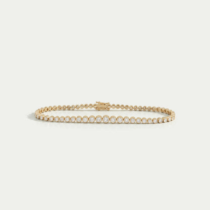 Classic Round Bezel Lab Diamond Tennis Bracelet Bracelet