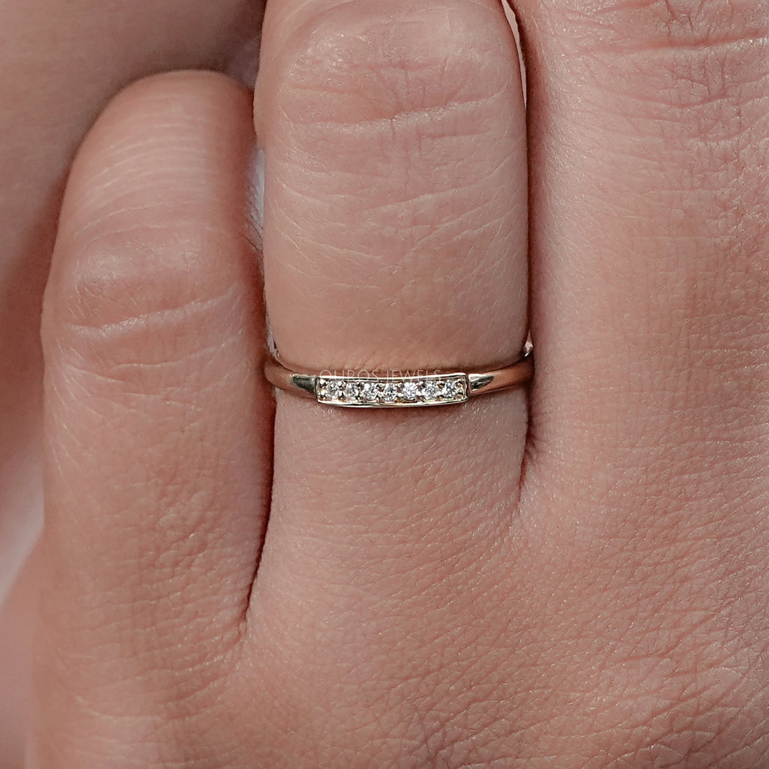 Round Lab Diamond Dainty Wedding Ring Rings