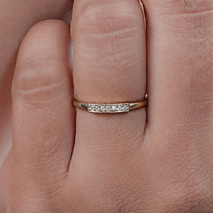 Round Lab Diamond Dainty Wedding Ring Rings