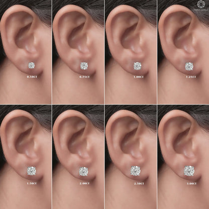 IGI Certified Round Lab Grown Diamond Stud Earrings Earring