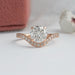 Round Diamond Accent Curved Set Ring Ring