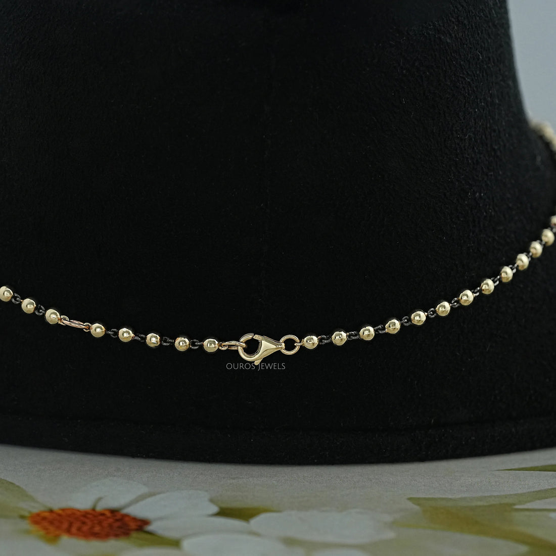 Round Cut Diamond Ball Chain Pendant Necklaces