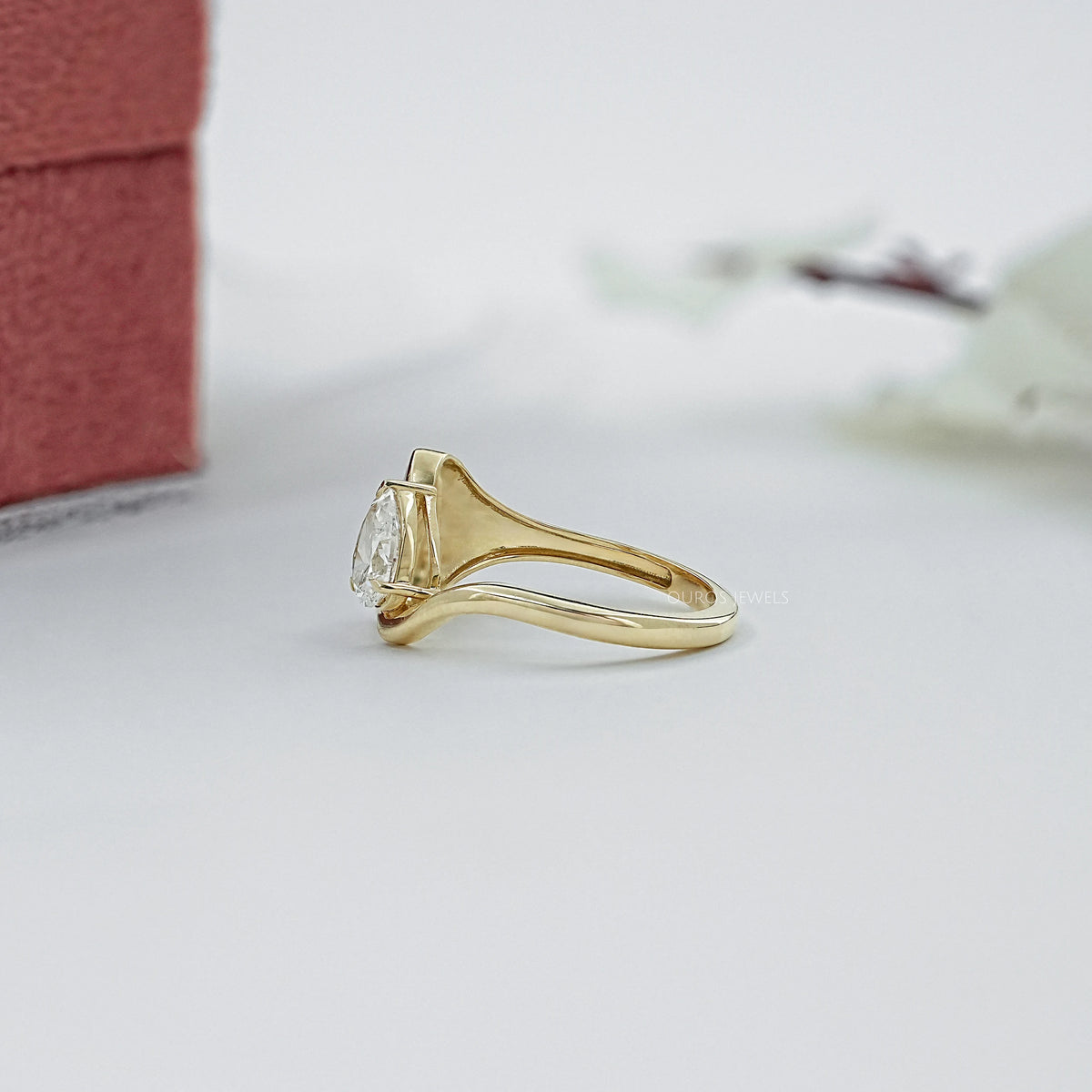 Toi Et Moi Pear Lab Grown Diamond Bypass Engagement Ring