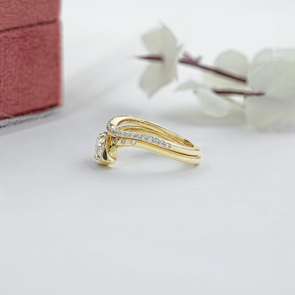 Toi Et Moi Pear Lab Grown Diamond Bypass Engagement Ring