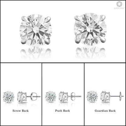 IGI Certified Round Lab Grown Diamond Stud Earrings Earring