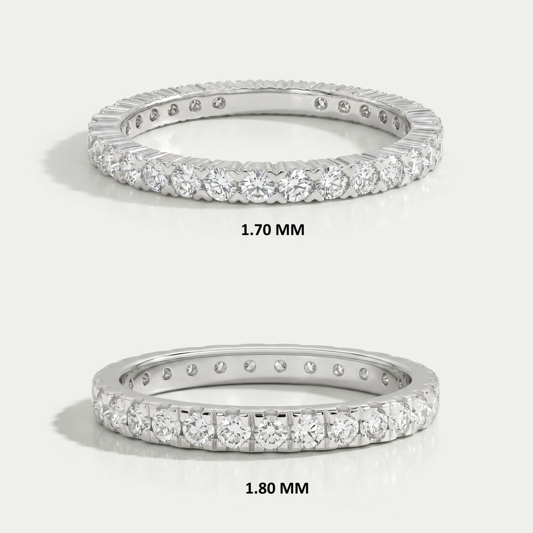 1.80 MM Round Cut Lab Diamond Eternity Wedding Band Ring