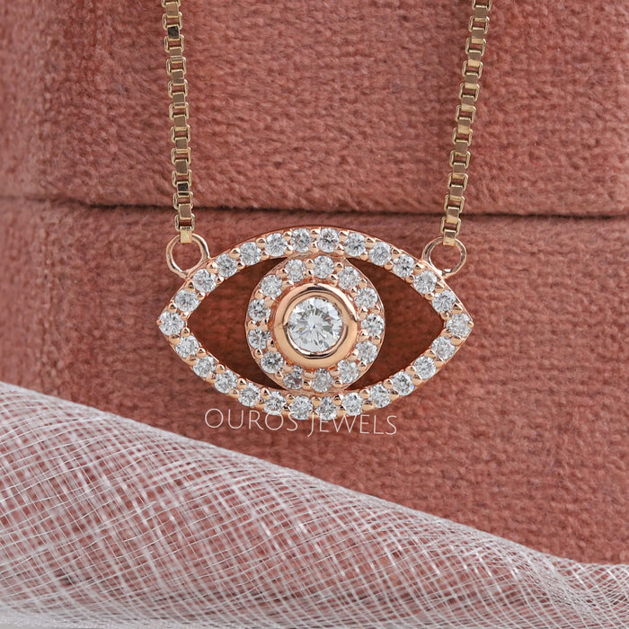 Evil Eye Lab Grown Diamond Pendant