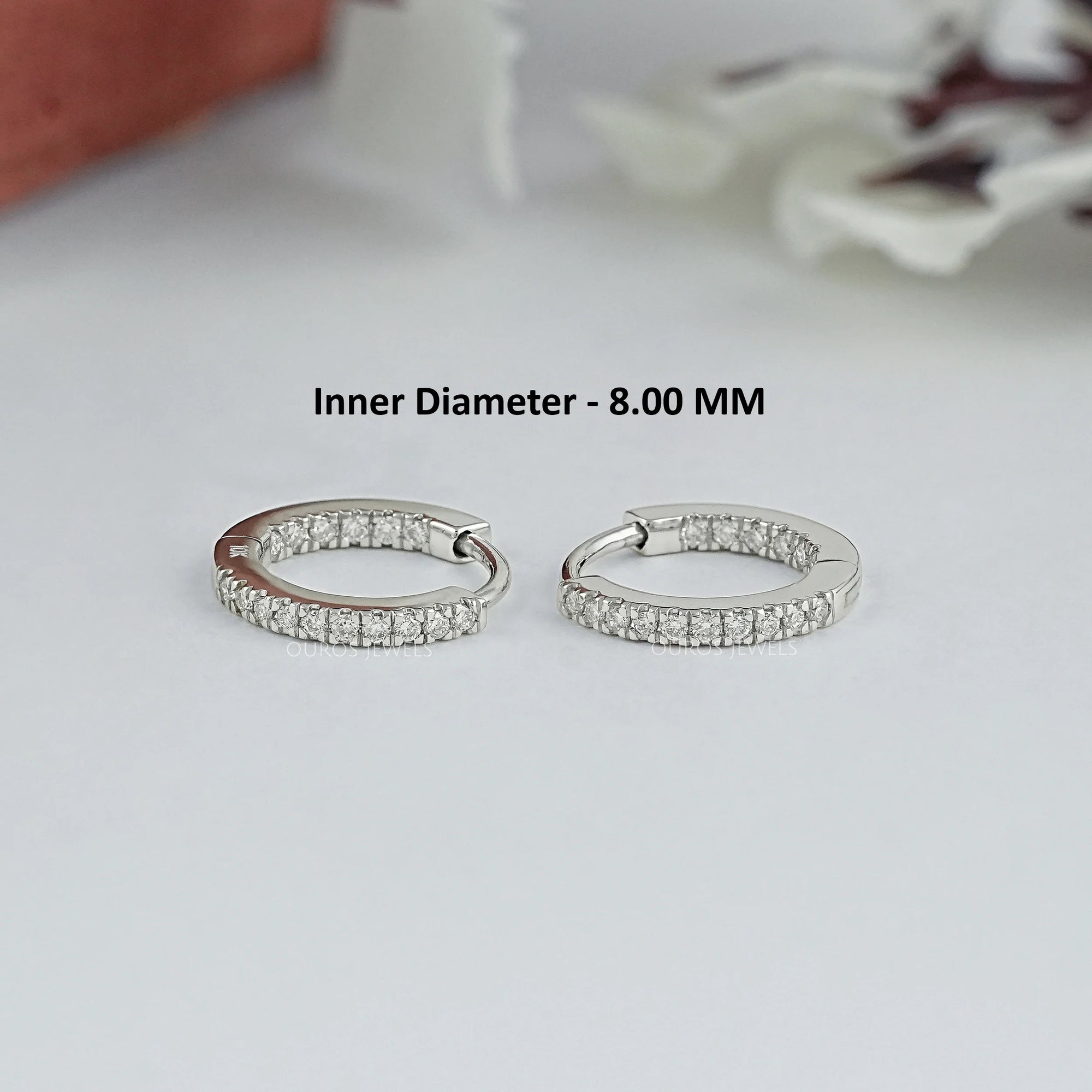 Lab Grown Round Cut Diamond Hoop Earrings