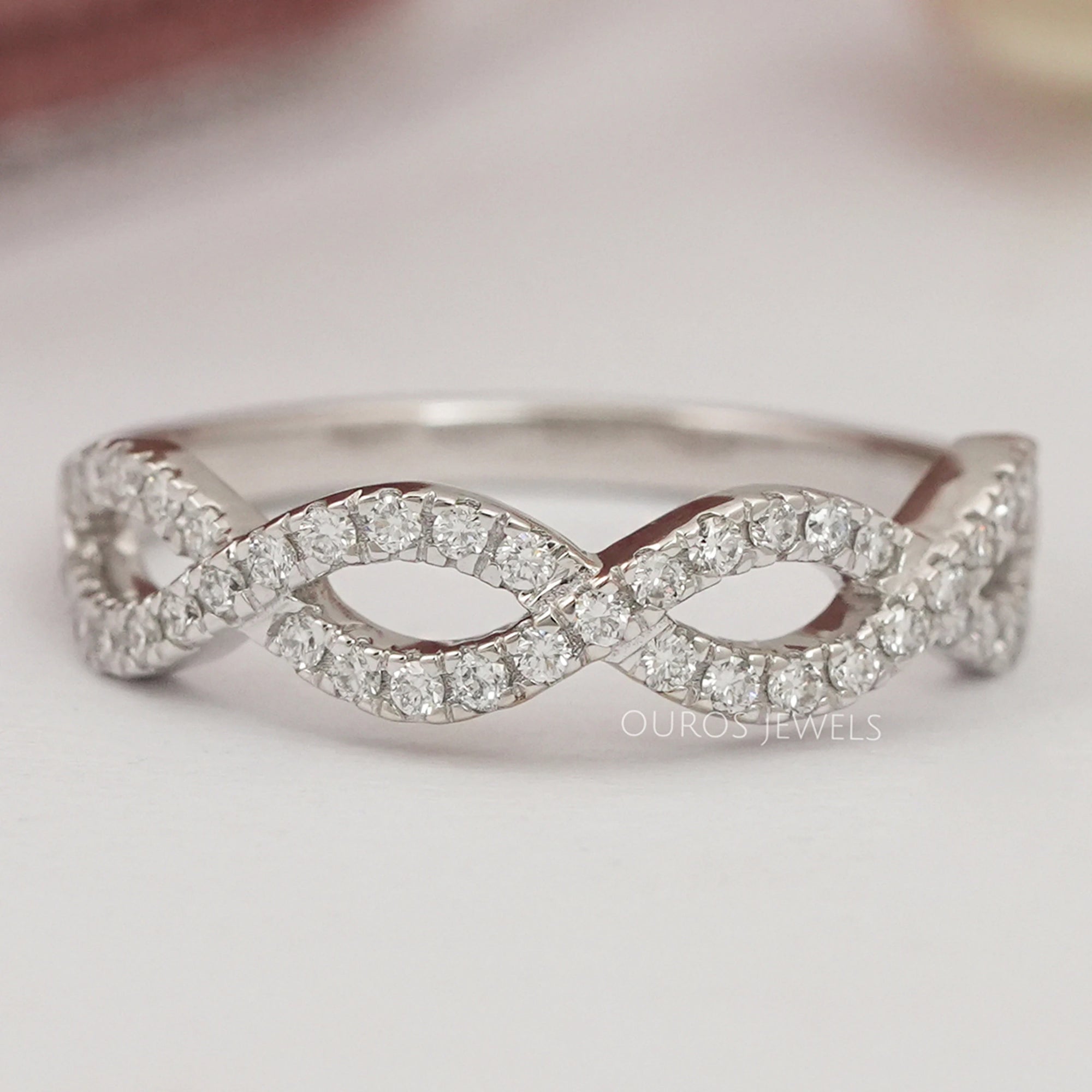 Round Cut Lab Grown Diamond Infinity Band Ring