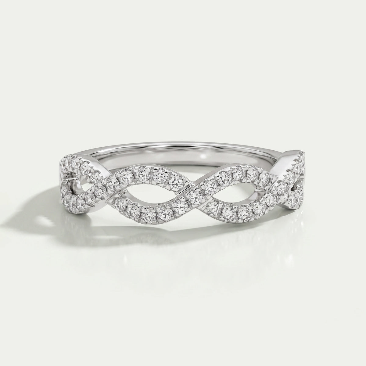 Round Cut Lab Grown Diamond Infinity Band Ring