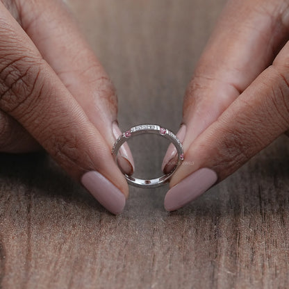 Round Cut Lab Diamond Stacking Band Rings