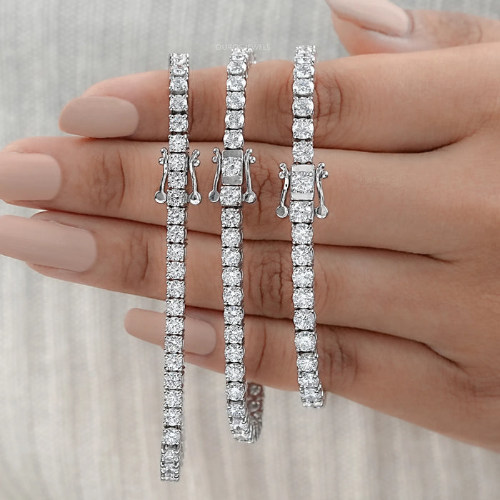 Round Diamond Tennis Bracelets for Women