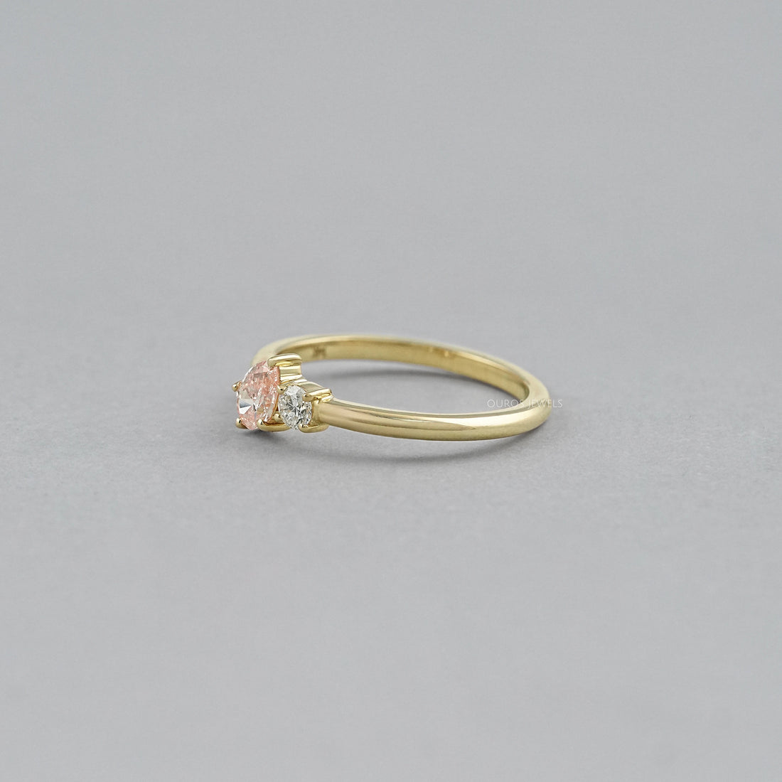 Pink Pear Lab Diamond Toi Et Moi Engagement Ring Ring