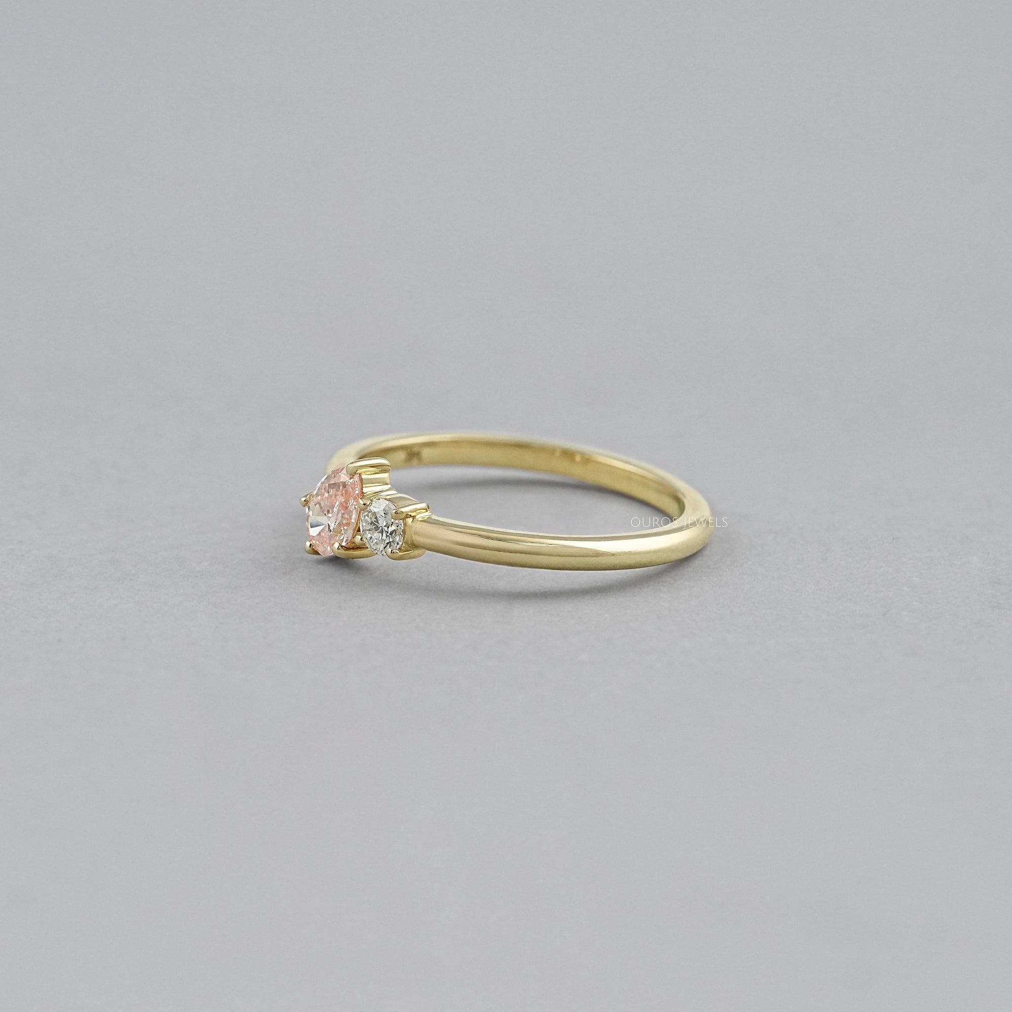 Pink Pear Lab Diamond Toi Et Moi Engagement Ring Ring