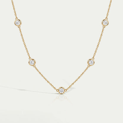 Round Lab Diamond By Yard Necklace Necklaces