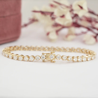 Round Lab Diamond Tennis Bracelet Bracelet