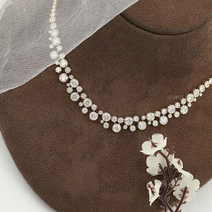 Pear Shaped Lab Grown Diamond Tennis Necklace