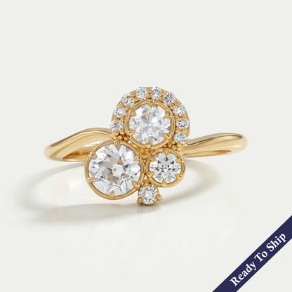 Toi Et Moi Pear Lab Grown Diamond Bypass Engagement Ring