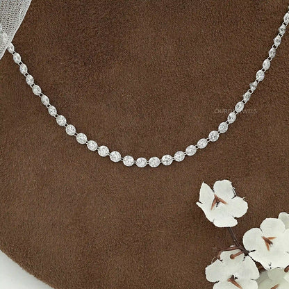 Emerald Cut Lab Grown Diamond Tennis Necklace