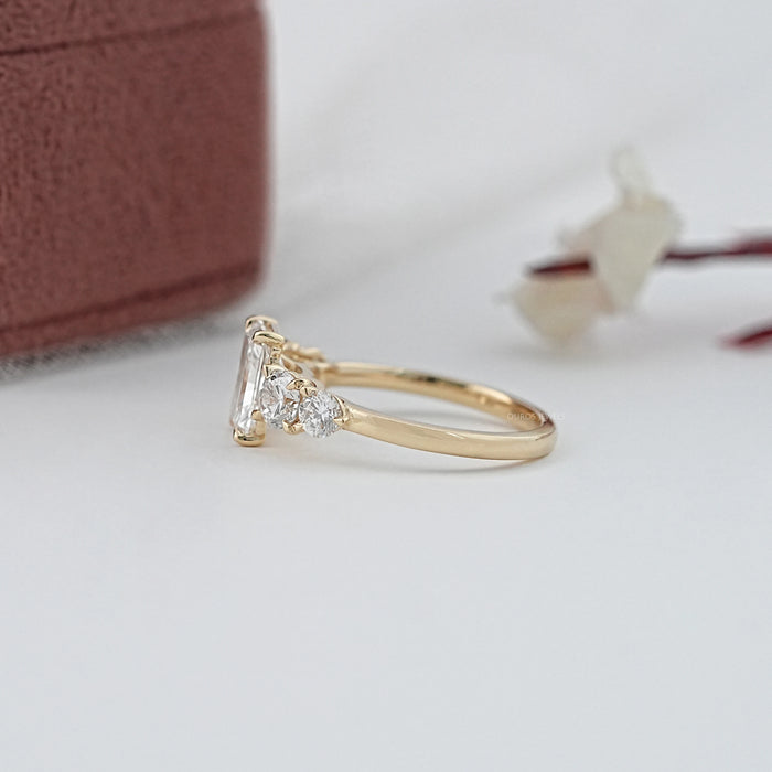 Radiant Lab Grown Diamond Five stone Engagement Ring