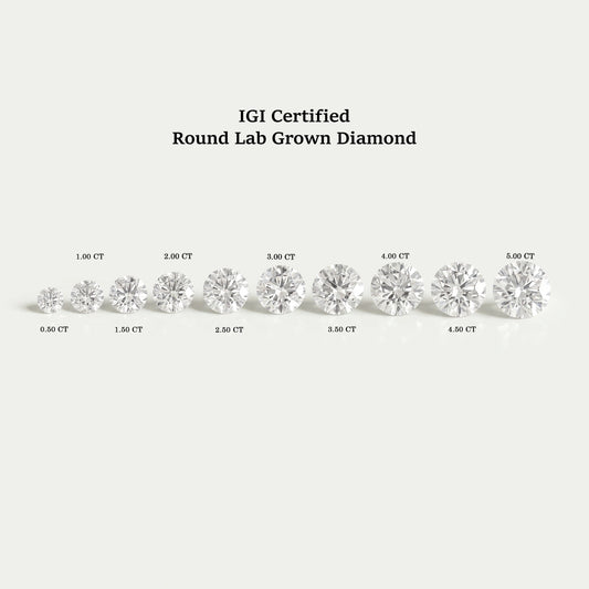 Certified Round Cut Lab Grown Loose Diamond Loose
