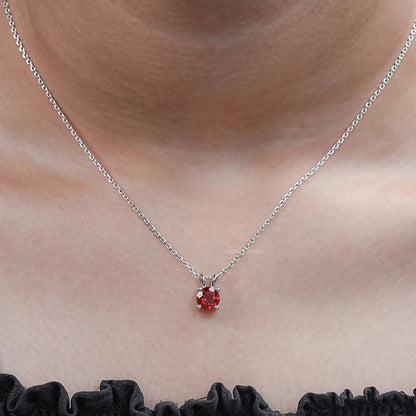 Round Cut Solitaire Gemstone Pendant