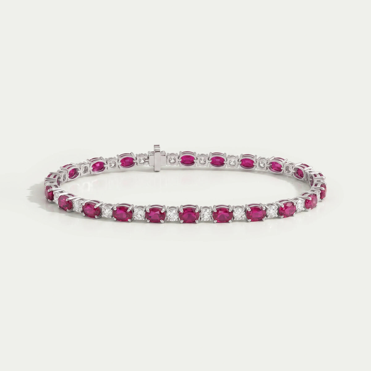Ruby Oval Gemstone Bracelet