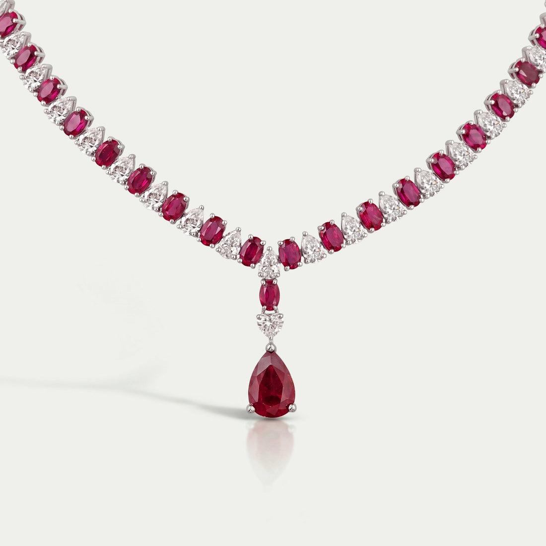 Ruby Gemstone & Lab Grown Diamond Necklace Necklaces
