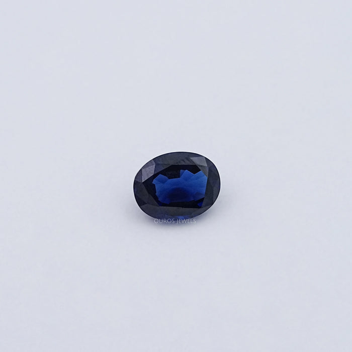 Blue Oval Cut Lab Sapphire Gemstone