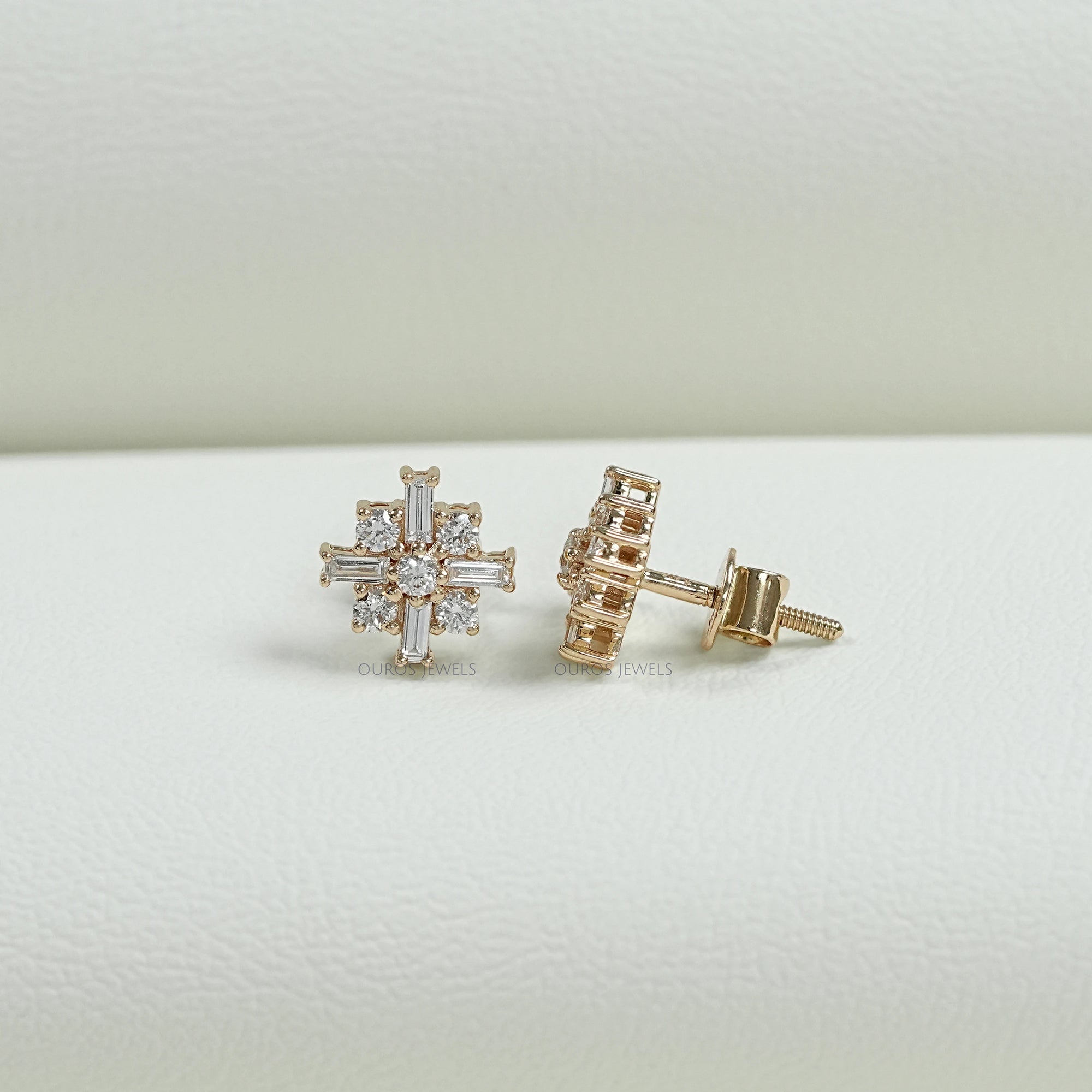 Antique Baguette Cut Lab Diamond Earrings Earring