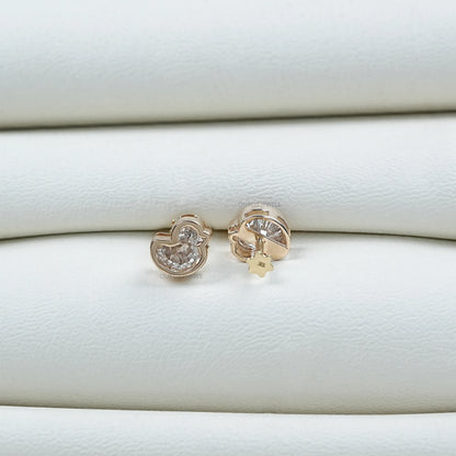 Duck Cut Lab Diamond Bezel Set Stud Earrings Earring