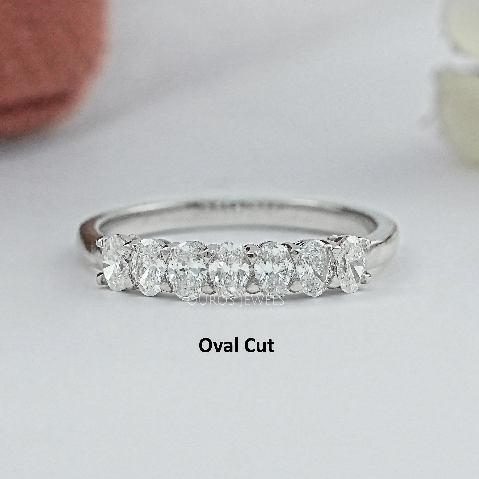 Seven Stone Lab Diamond Wedding Band Rings