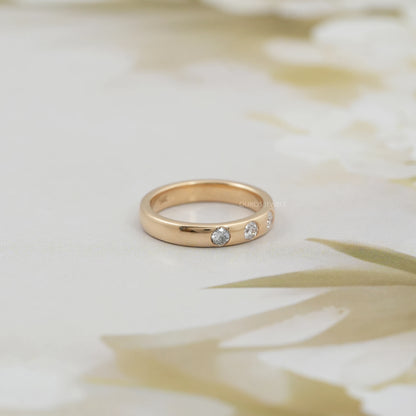 Gypsy Set Diamond Wedding Band Ring