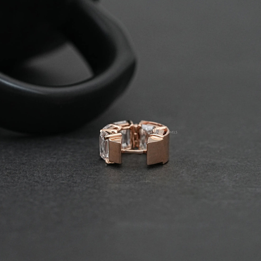 Emerald Lab Diamond Huggie Men's Earring Earring