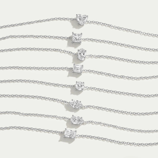 Multi Shape Lab Grown Diamond Solitaire Bracelet