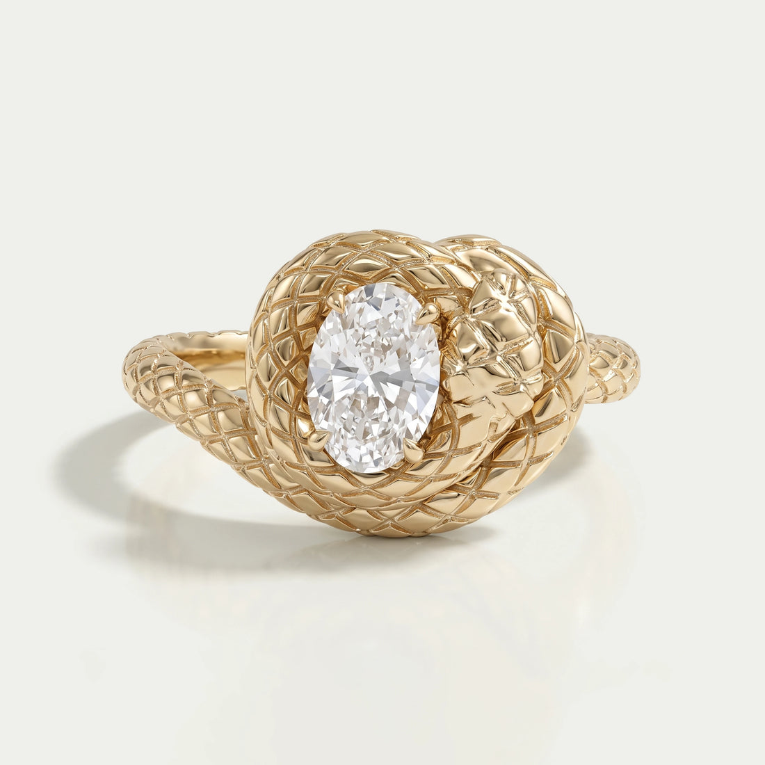 Snake Shaped Lab Diamond Anniversary Ring Rings