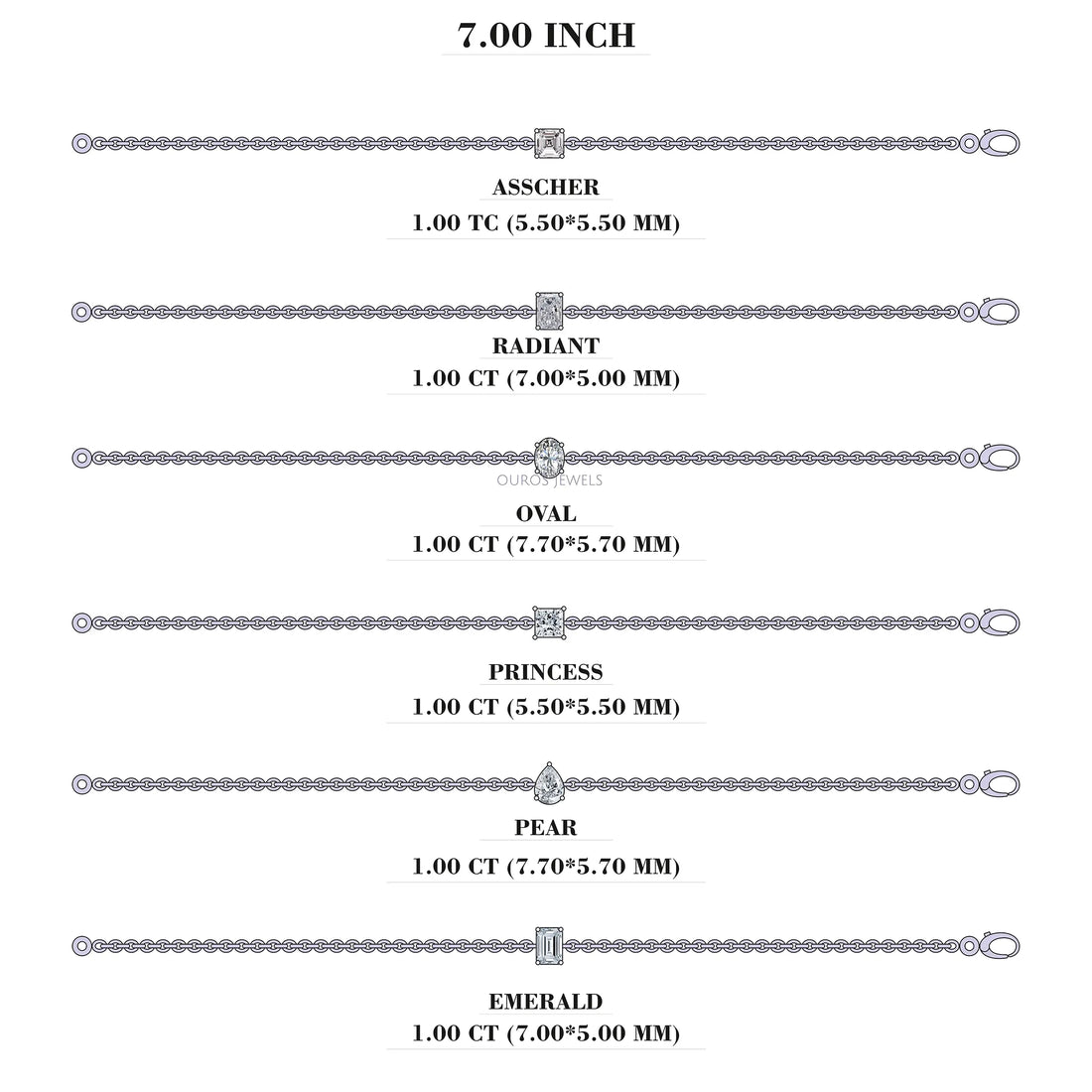 Brilliant Cut Lab Diamond Solitaire Bracelet Bracelet