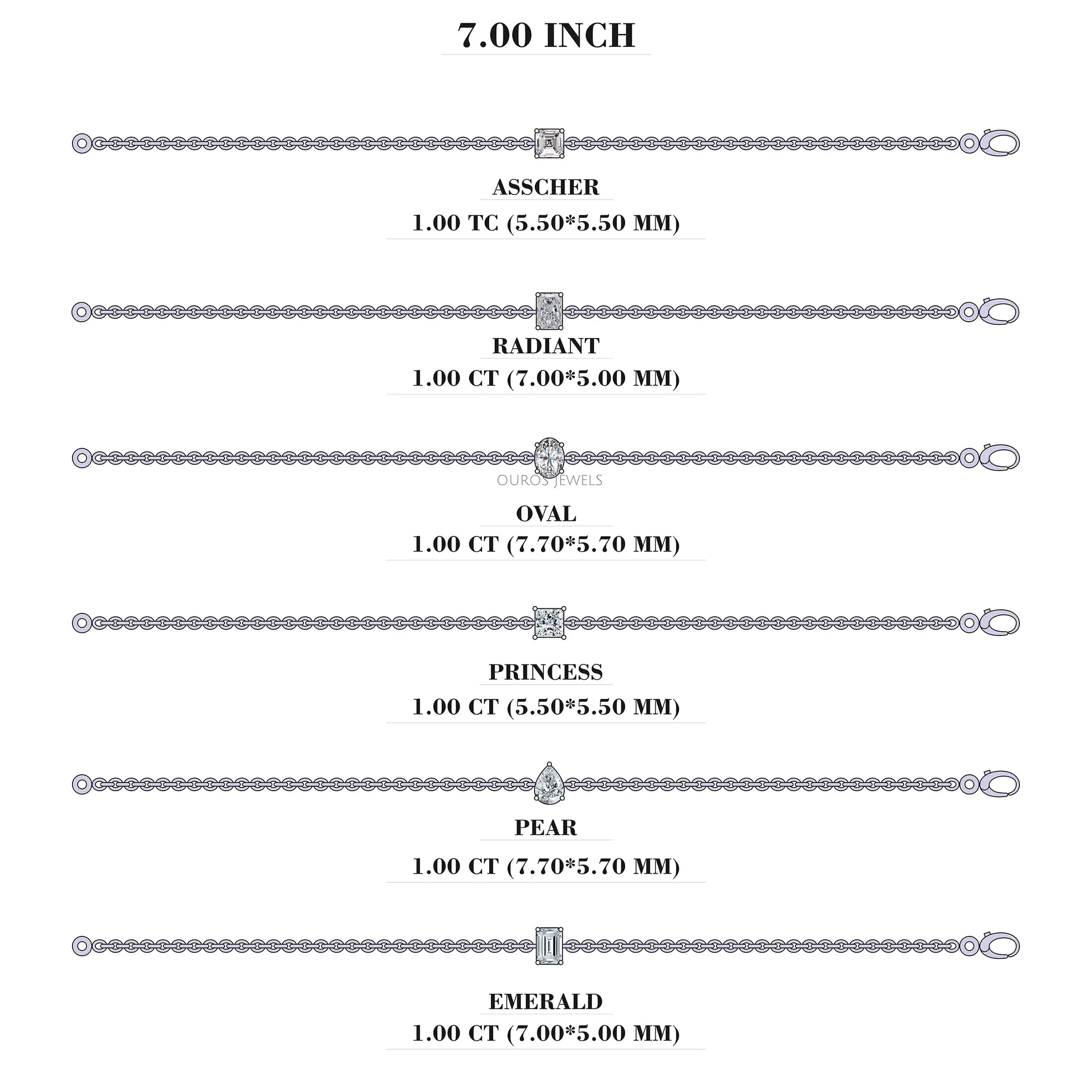 Brilliant Cut Lab Diamond Solitaire Bracelet Bracelet