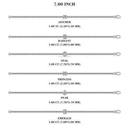 Brilliant Cut Lab Diamond Solitaire Bracelet Bracelet