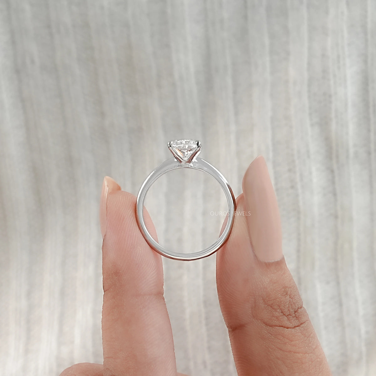Radiant Cut Solitaire Diamond Engagement Ring Ring