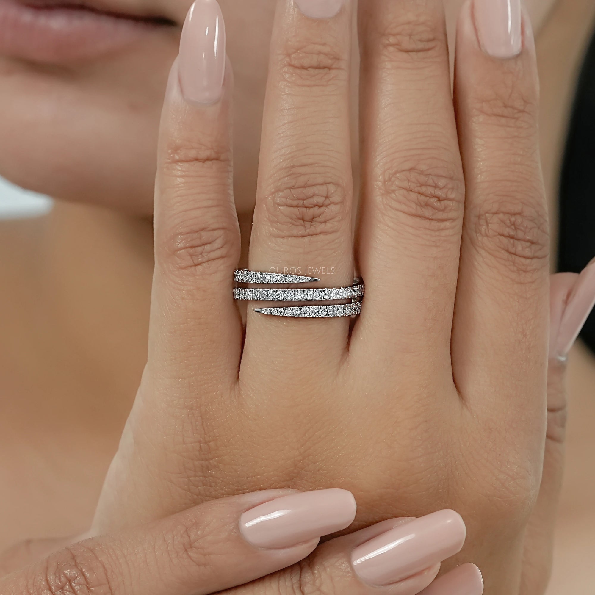 Round Diamond Hidden Eternity Wedding Band 