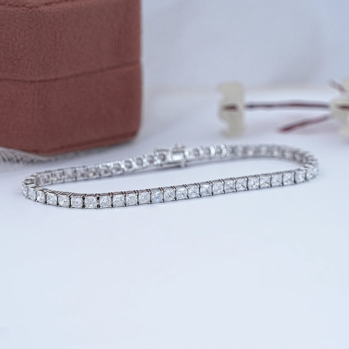 Cushion Lab Grown Diamond Tennis Bracelet 