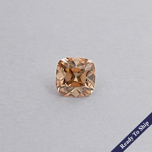 Square Old Mine Cushion Champagne Diamond Loose